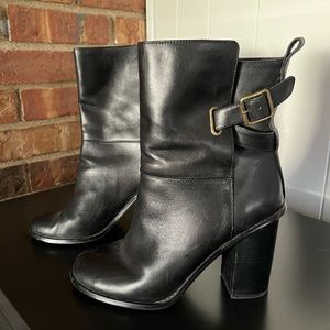 Kelsi Dagger leather black booties